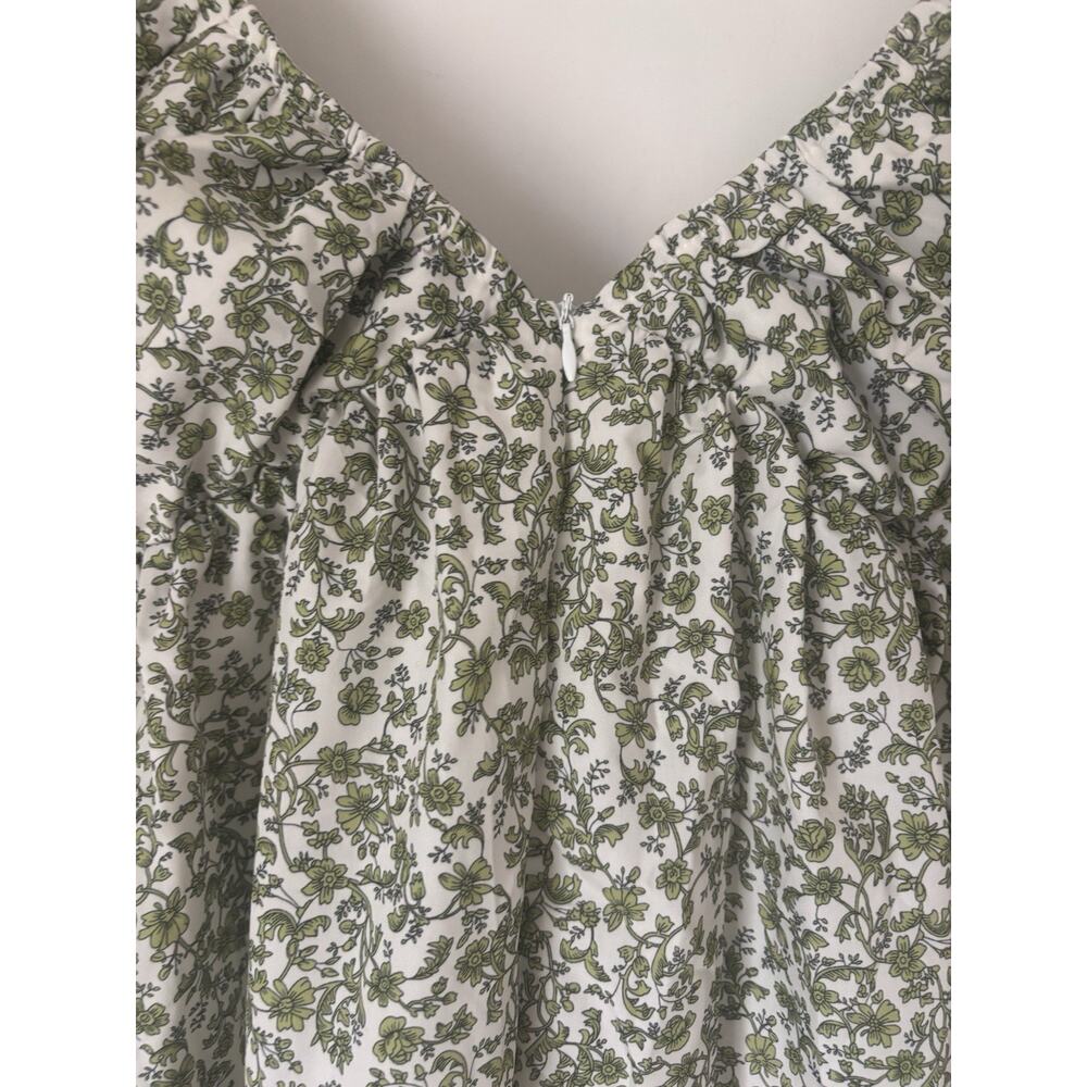 Bohemian Dress Medium Short Mini Ruffled Sleeves Babydoll Floral Boho - Picture 12 of 13